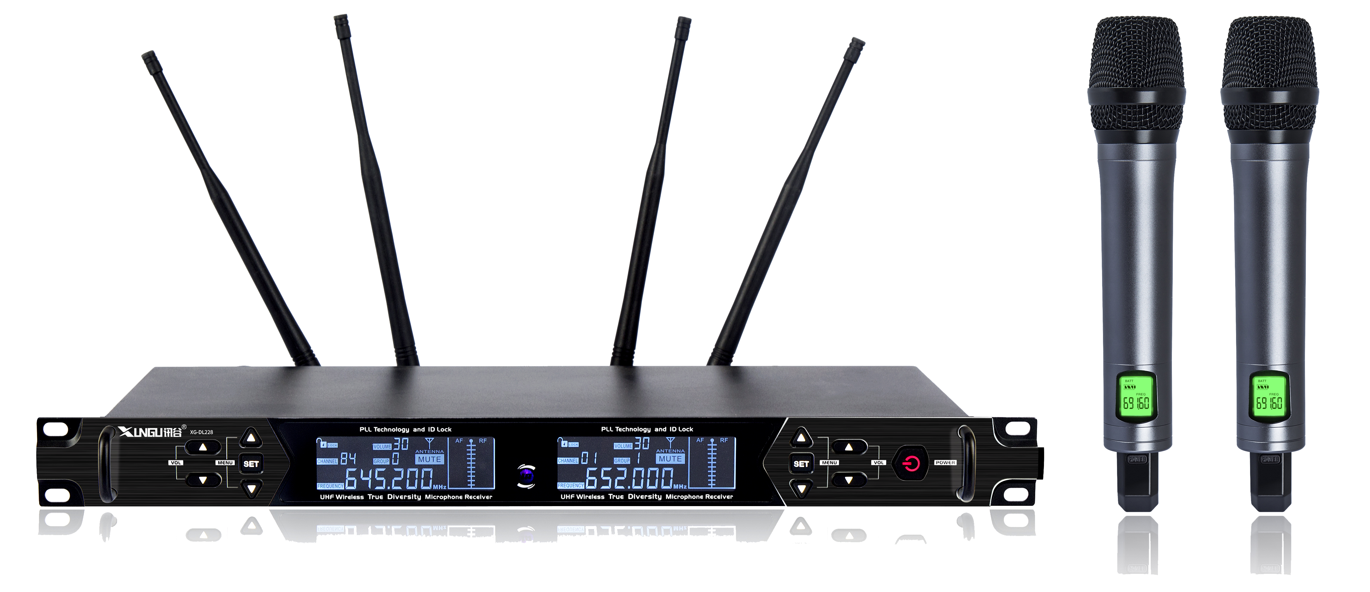Wireless Dual-Channel UHF KTV Microphone System | 200 Channels